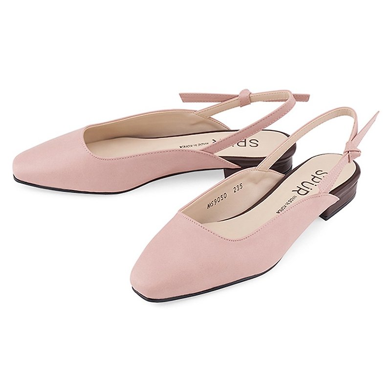 PRE-ORDER – SPUR Tie up slingback MS9050 PINK - Women's Leather Shoes - Faux Leather 