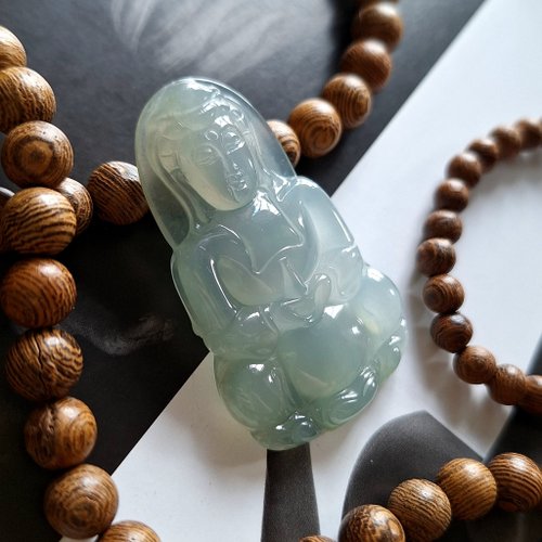 翡翠百貨 jade store 冰種正裝觀音吊墜 | 天然緬甸A貨翡翠 | 玉墜吊咀