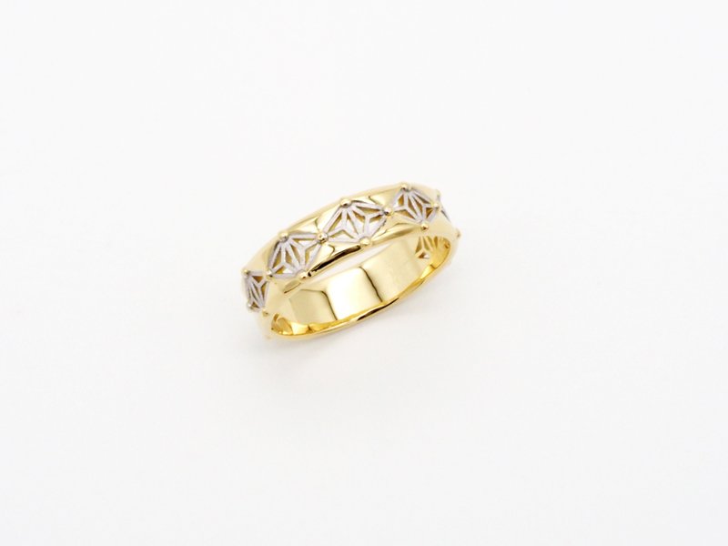 K18 Gold Asanoha Ring (Small) - แหวนทั่วไป - เครื่องประดับ สีทอง