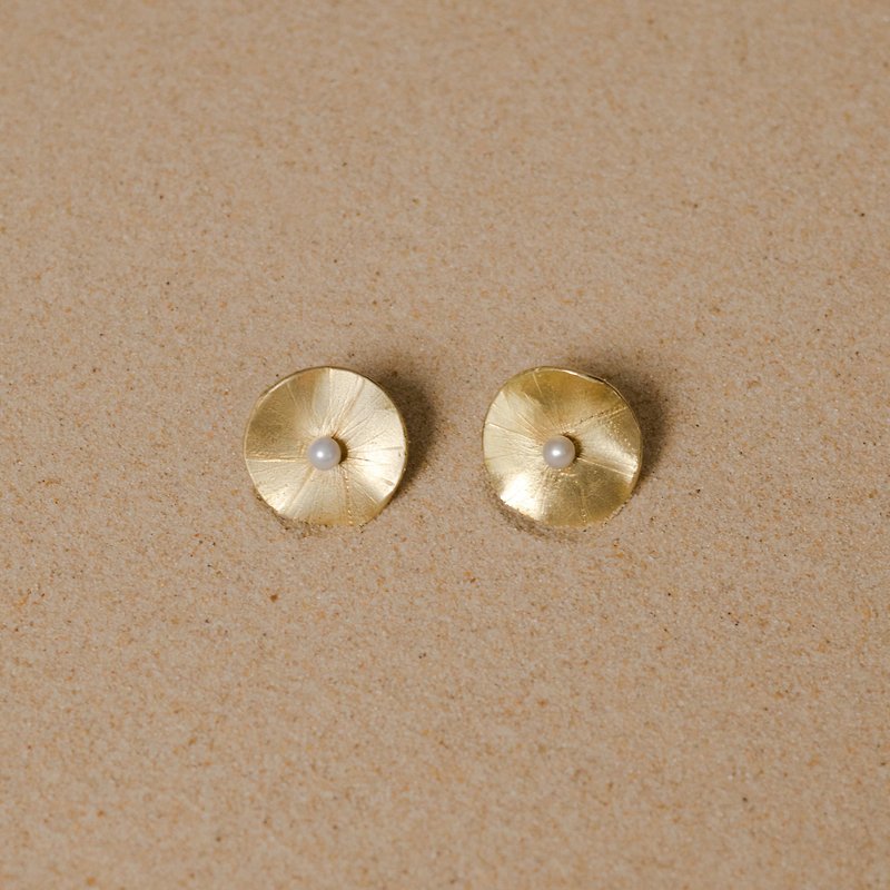 【彩虹】埃及 Egypt - 太陽神拉 耳環 RA Earrings - 耳環/耳夾 - 珍珠 金色