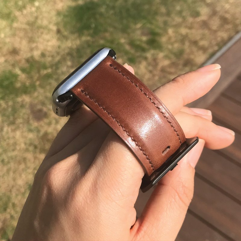 【Apple Watch Strap】Tochigi Collection | Luxury | Handmade Leather in Hong Kong - สายนาฬิกา - หนังแท้ หลากหลายสี