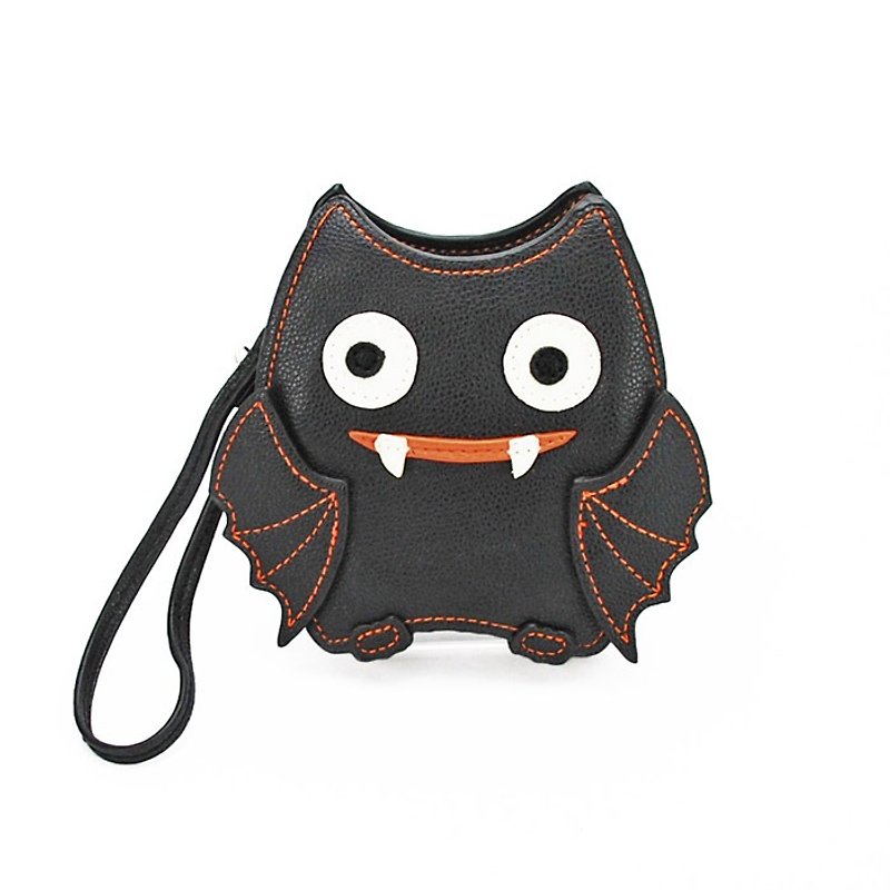 Sleepyville Critters Bat Small Coin Purse - Clutch Bags - Faux Leather Black