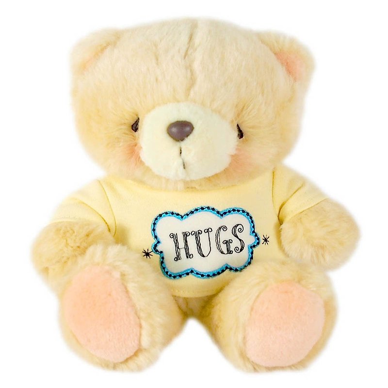 6 inches/hugging T-shirt fluffy bear [Hallmark-ForeverFriends fluff-hugging series] - Stuffed Dolls & Figurines - Other Materials Yellow
