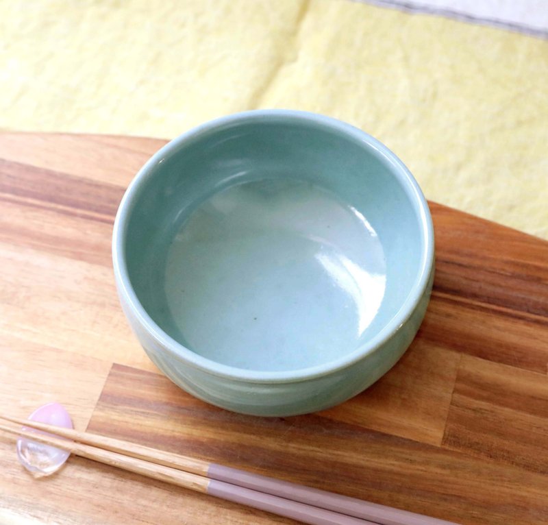 ニュアンスブルー 水色釉薬のシチューボウル - 碗 - 陶 藍色