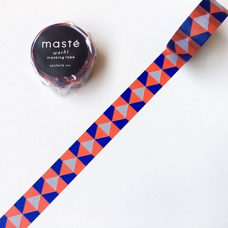 Mastee and paper tape Multi Pattern [retro triangle (MST-MKT186-C)] - มาสกิ้งเทป - กระดาษ หลากหลายสี