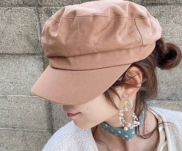 neighborhoodブラウン キャスケット コットン・レザー ブラウン コットン キャスケット neighborhoodブラウン