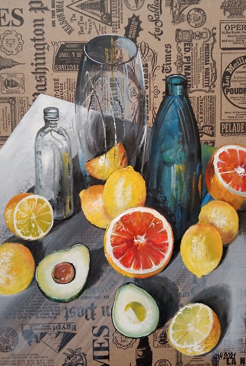 ArtgalleryAlexUA Painting Still life with citrus