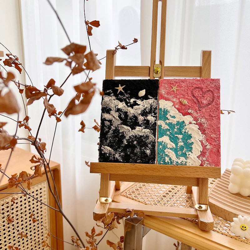 Lianxia elementary texture painting quartz sand painting one person into a group zero basic painting class couple painting - Illustration, Painting & Calligraphy - Acrylic 
