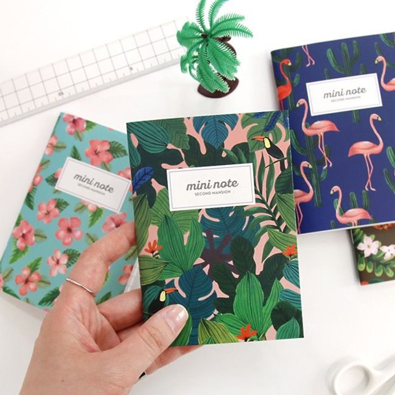 Knock on the second-Mansion-tropical style mini pocket this notebook - rainforest, PLD64518 - สมุดบันทึก/สมุดปฏิทิน - กระดาษ สีเขียว
