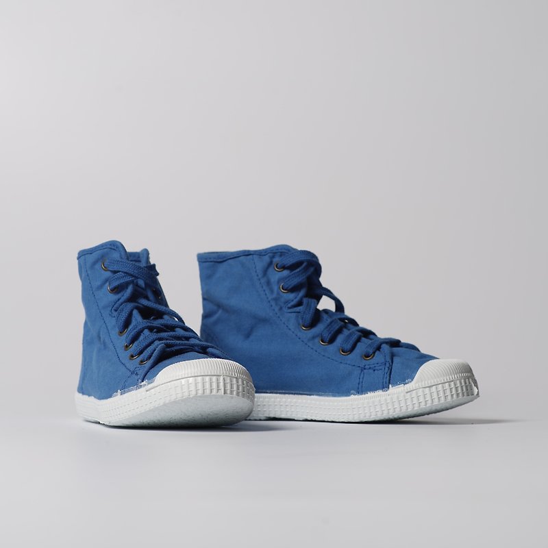 西班牙帆布鞋 CIENTA 61997 59 淺藍色 經典布料 童鞋 高筒 - 男/女童鞋 - 棉．麻 藍色