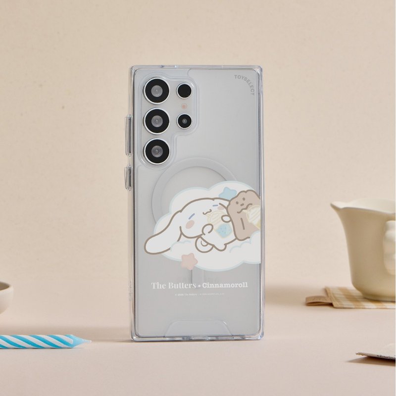 奶油家族x大耳狗悠閒雲朵防摔透明SAMSUNG手機殼 - 手機殼/手機套 - 塑膠 多色