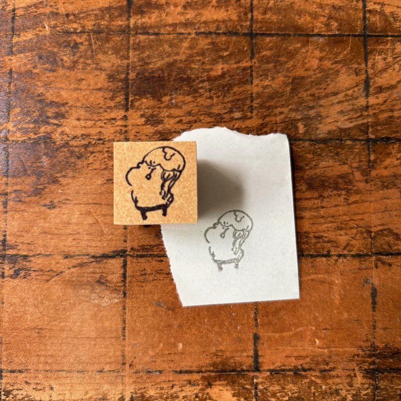 spicaの庭・muuちゃんのはんこ/ 被る海月 - 印章/印台 - 橡膠 卡其色
