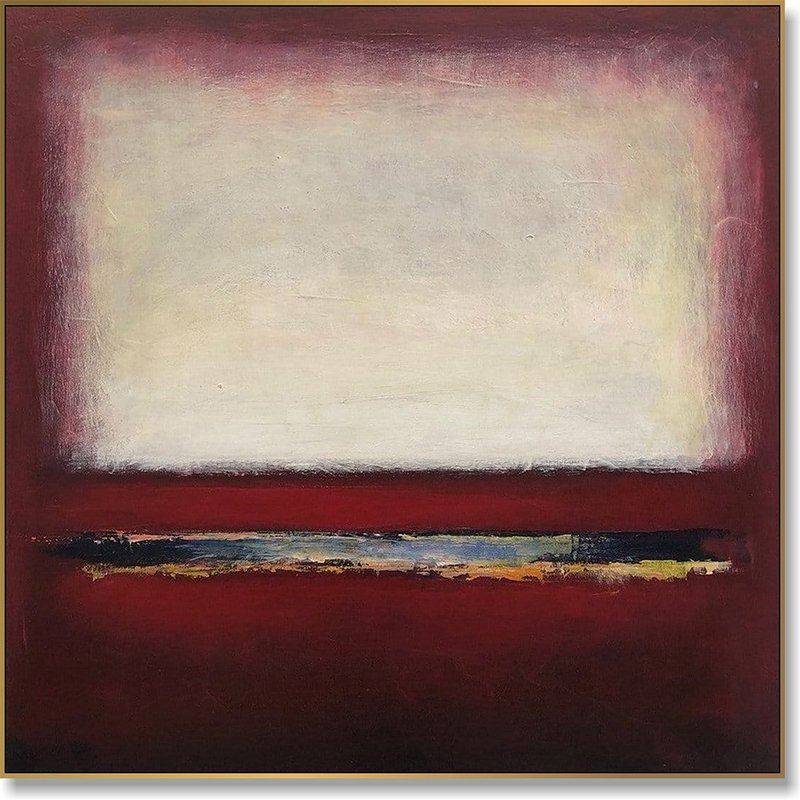 Mark Rothko Style Large Abstract Painting Acrylic Painting On Canvas Home Decor - 壁貼/牆壁裝飾 - 壓克力 多色