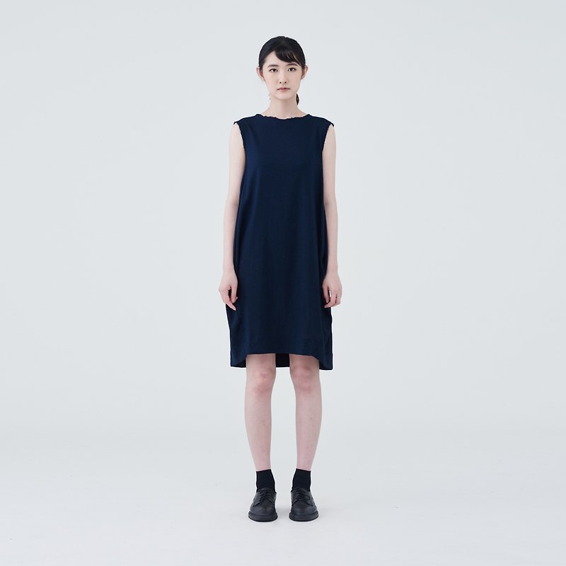 Asymmetrical Cocoon Dress - One Piece Dresses - Polyester Blue