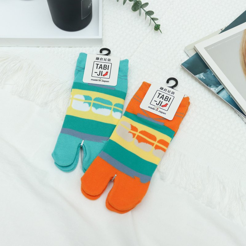 TABI-JI 奈良足袋ソックス（分趾ソックス）- 江ノ電 - 靴下・ソックス - コットン・麻 
