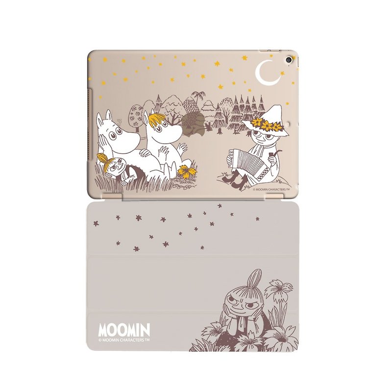 Moomin Genuine Authorization-iPad Crystal Case [Midsummer Night] - เคสแท็บเล็ต - พลาสติก สีเทา