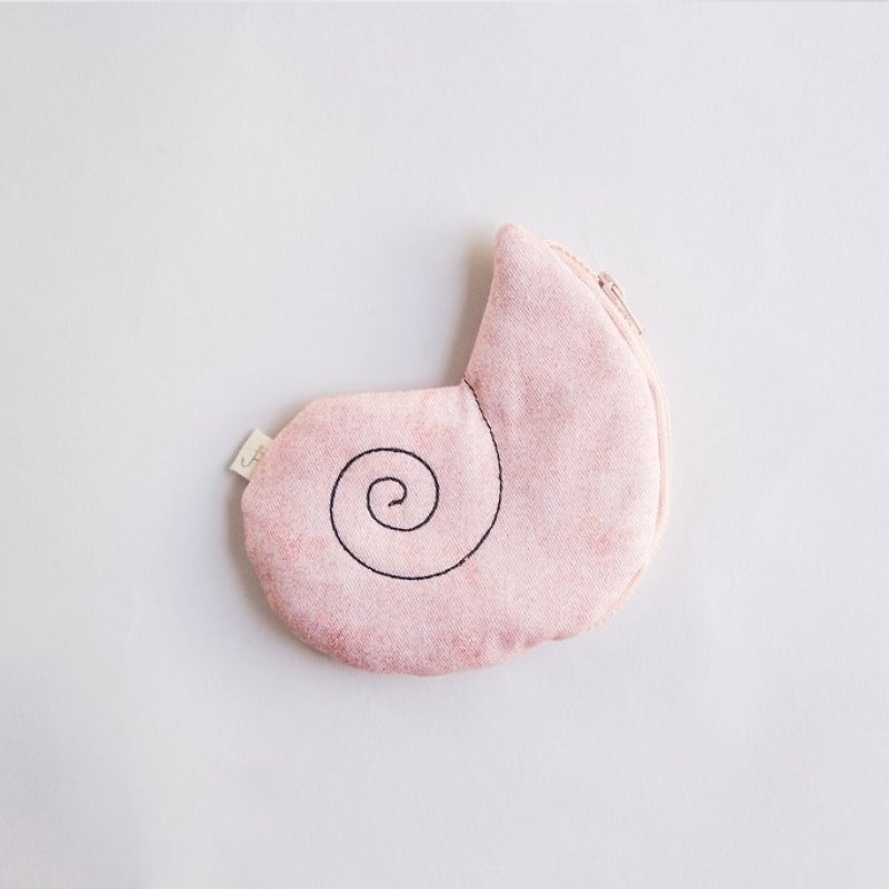 Sea of Japan pink shell storage pouch | Don Fisher - กระเป๋าใส่เหรียญ - ผ้าฝ้าย/ผ้าลินิน สึชมพู
