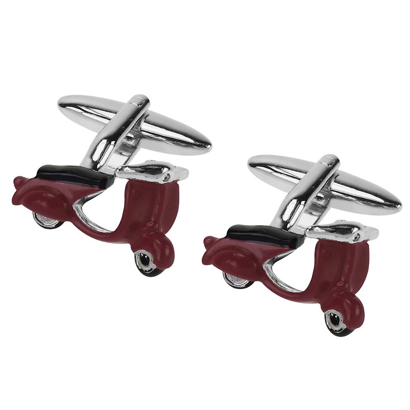 Red Motorcycle Cufflinks - Cuff Links - Other Metals Red