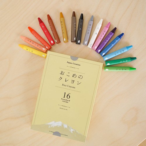 Ooyii吾憶 【mizuiro】日本米製無毒環保蠟筆 (16 色) 兒童玩具 畫畫