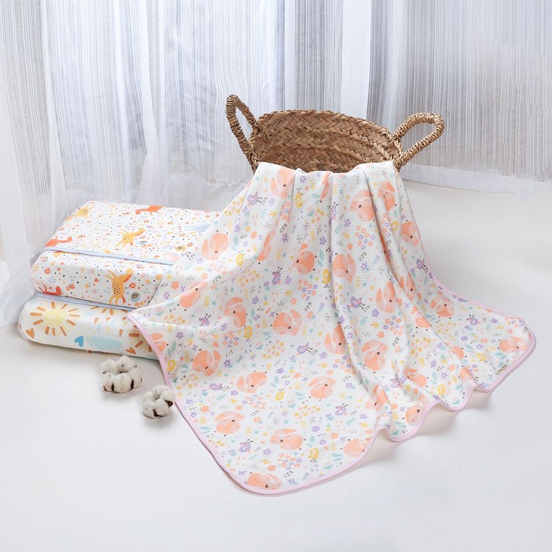 Practical and Breathable Cellular Hole-Patterned Baby Blanket-70x75cm - ผ้าปูที่นอน - ผ้าฝ้าย/ผ้าลินิน หลากหลายสี