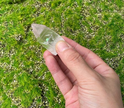 fitter 天然冰透可愛彩虹白水晶 家居 辦公室 療癒 消磁 擺件