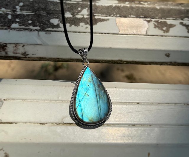 ウェルカム八尾 925シルバーラブラドライト ネックレス ラブラドライト