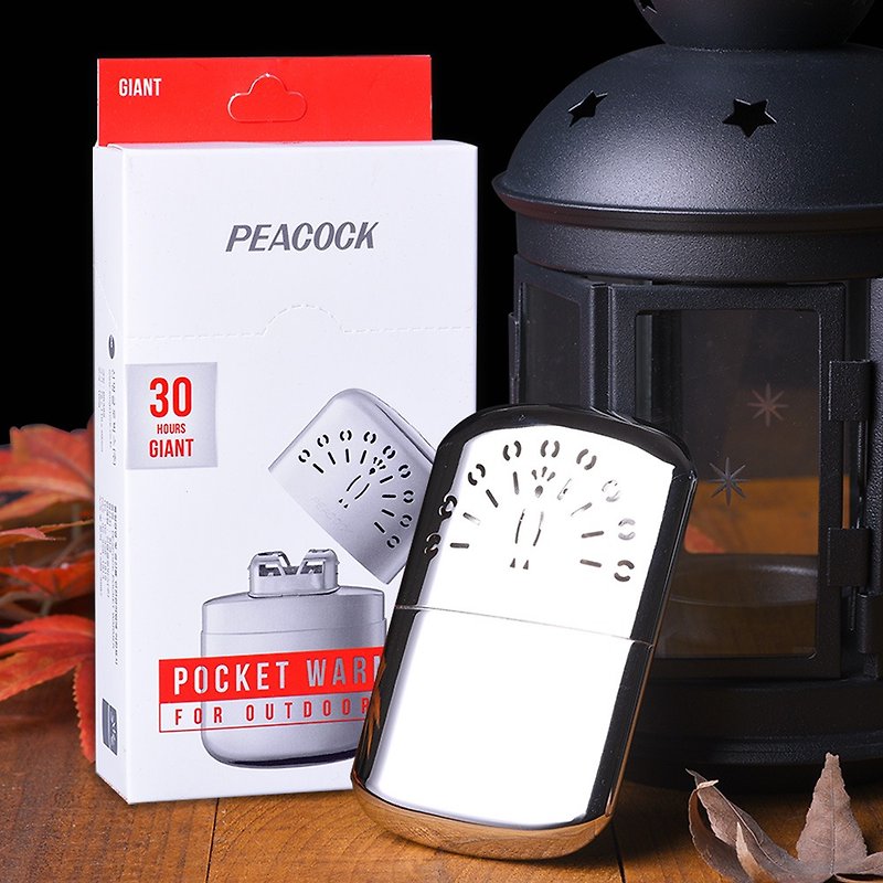 Spot PEACOCK Peacock Hand Warmer (30 hours) + Free special oil for ZIPPO - Other - Stainless Steel Silver