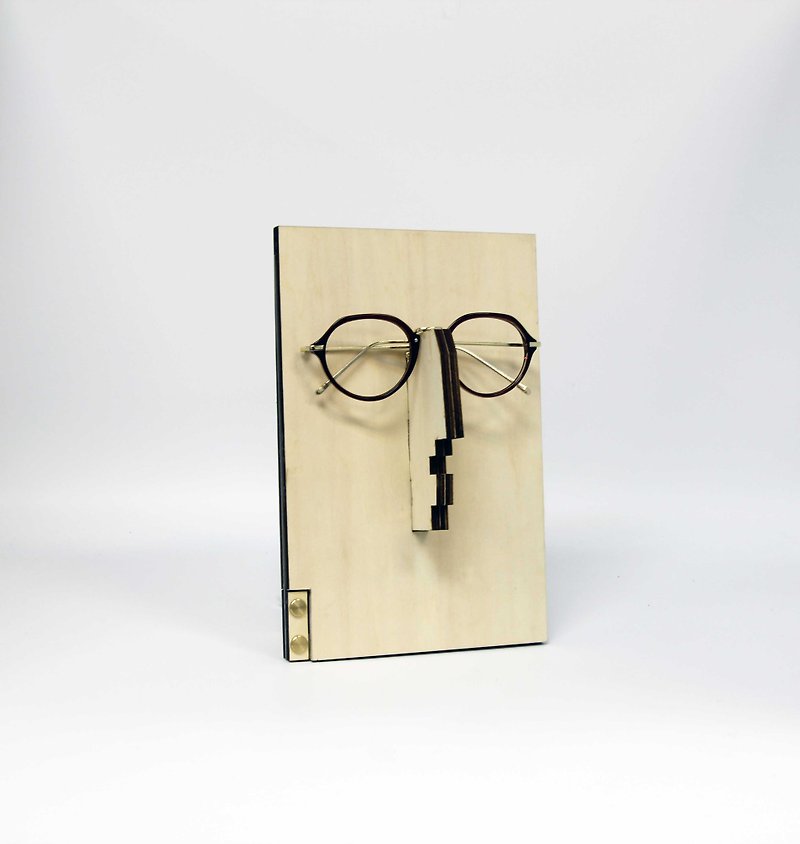 Wooden Eyeglasses Mirror Stand - ของวางตกแต่ง - ไม้ 