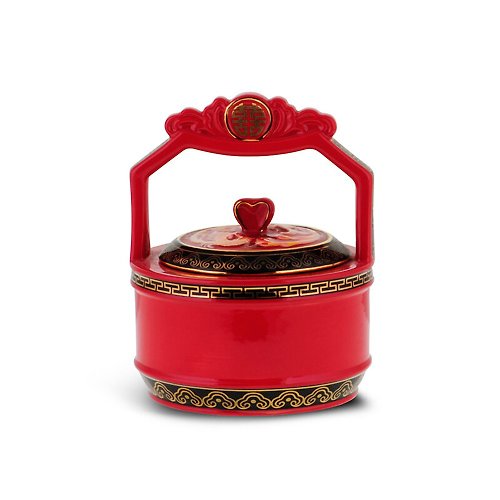 JARLL 讚爾藝術 雙喜臨門 珠寶盒 鳳凰陶瓷結婚婚禮小物禮物收納置物