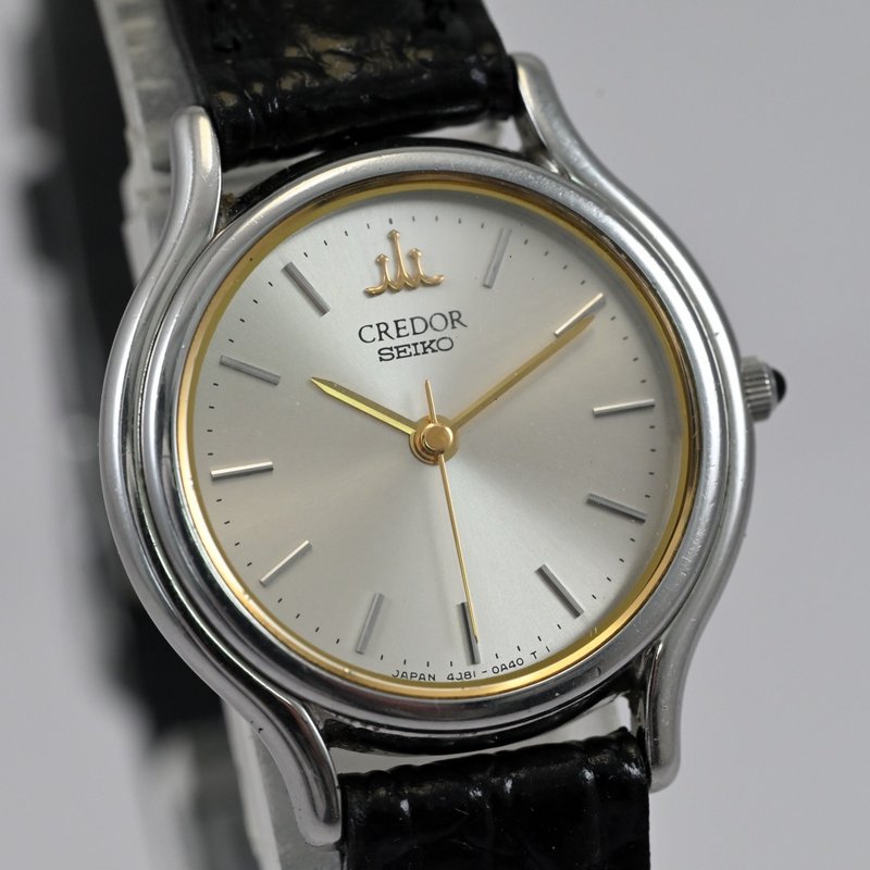 ヴィンテージ SEIKO CREDOR レディースウオッチ QUARTZ 24mm シルバーダイヤル Ref.4J81-0A40 - 女錶 - 不鏽鋼 銀色