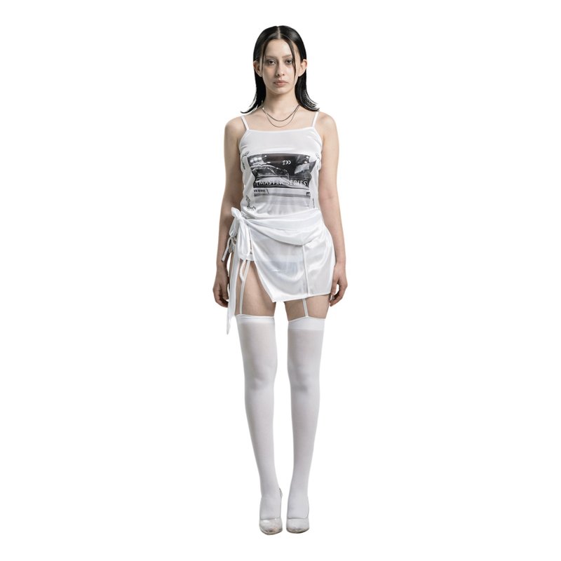 MASTER SERIES SLEEVELESS - 女上衣/長袖上衣 - 尼龍 白色