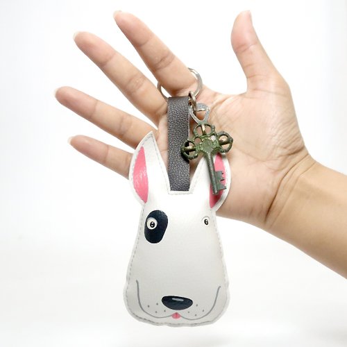 pipo89-dogs-cats 【雙11折扣】Bull terrier keychain, gift for animal lovers add charm to your bag.