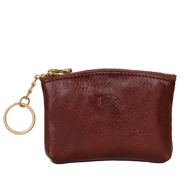 Leather zip coin purse - Coin Purses - Genuine Leather Brown