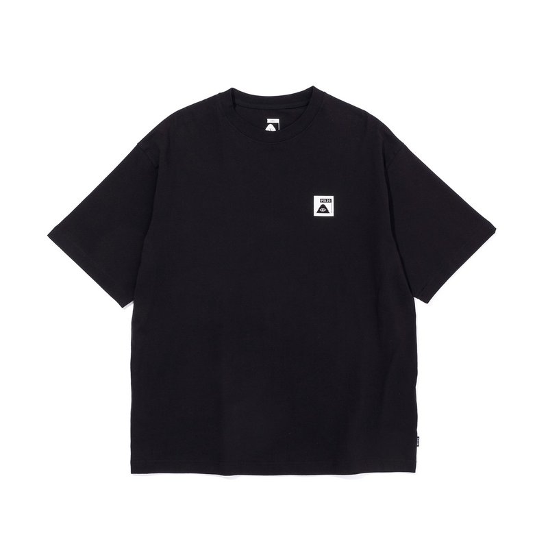 Japan limited POLER SUMMIT RELAX FIT TEE single color Japanese heavyweight TEE / black - เสื้อยืดผู้ชาย - ผ้าฝ้าย/ผ้าลินิน สีดำ