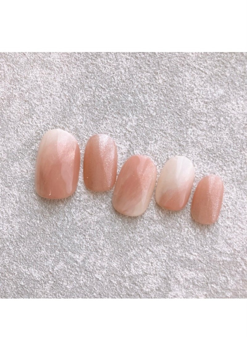 桃ネイル　桃色　 pink 美甲　ピーチ　젤네일　粉红色　nails - 其他 - 其他材質 粉紅色