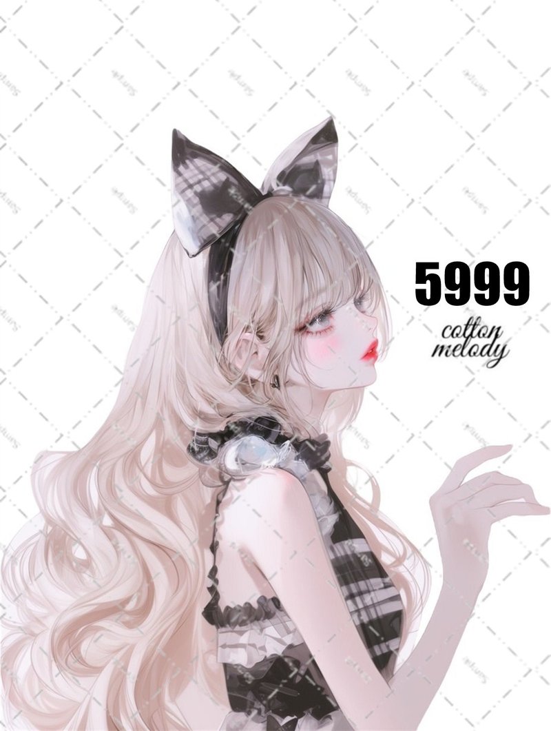 original sticker no.5999 人物ステッカー オリジナルステッカー 人物ステッカー 女の子ステッカー オリジナル人物ステッカー - 貼紙 - 紙 