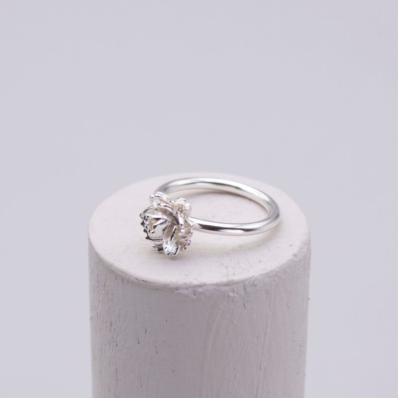 Sakura sterling silver ring 18K gold plated ring two colors - แหวนทั่วไป - เงินแท้ สีเงิน