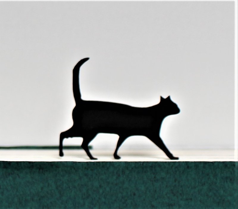 黒猫のしおり ブックマーク　散歩　 読書 本  プレゼント  母の日  CAT  BOOKMARK - 書籤 - 其他金屬 黑色