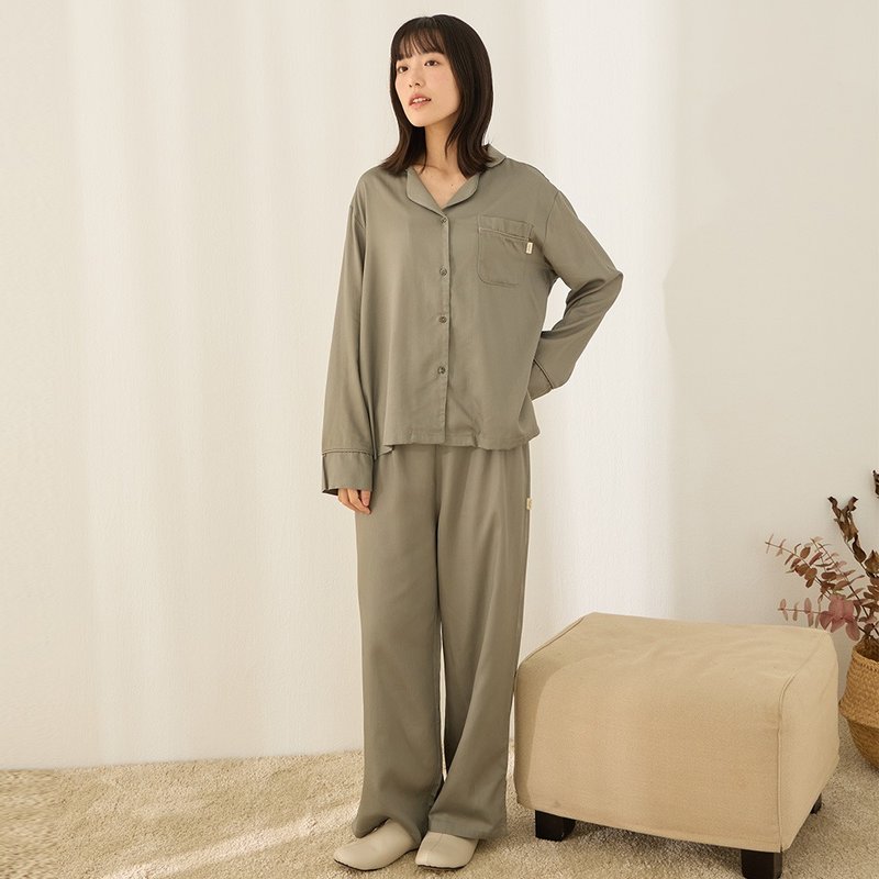 UMORFIL膠原蛋白舒滑襯衫套裝-共3色 - 睡衣/居家服 - 棉．麻 多色