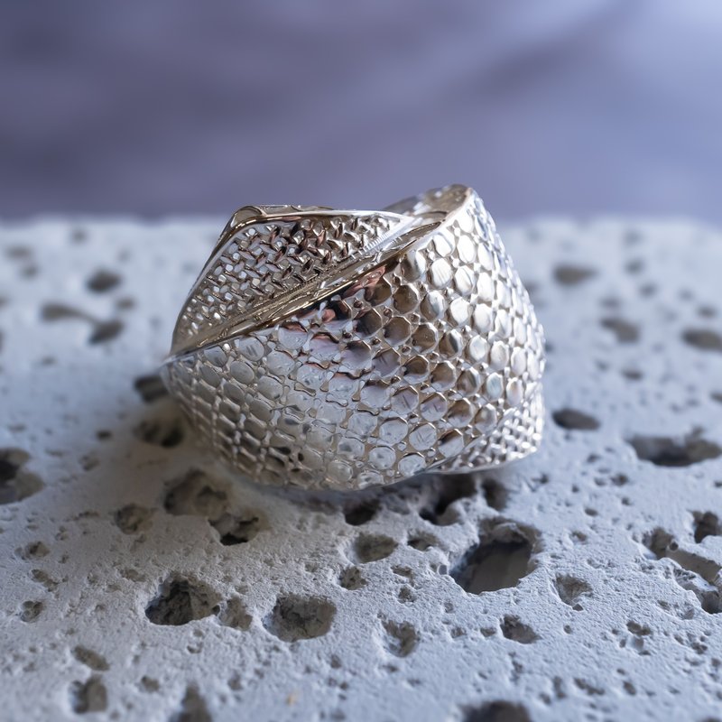 [Openwork] Sterling Silver 925 Ring, Plating Available [Made to Order] S-066 - แหวนทั่วไป - โลหะ สีเงิน