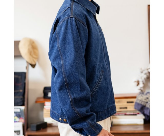 ワークジャケット 15ozデニム ウォッシュドブルー デトロイト