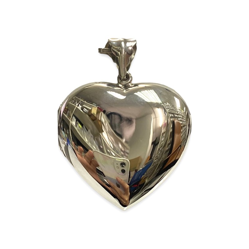 Classic Heart Locket Pendant with Photos ,Memorial Locket 925 Sterling Silver - Necklaces - Sterling Silver Silver