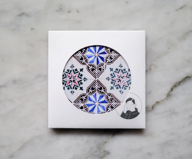 ポルトガルのタイルコースターlC-2lリスボンでタイルパターンを