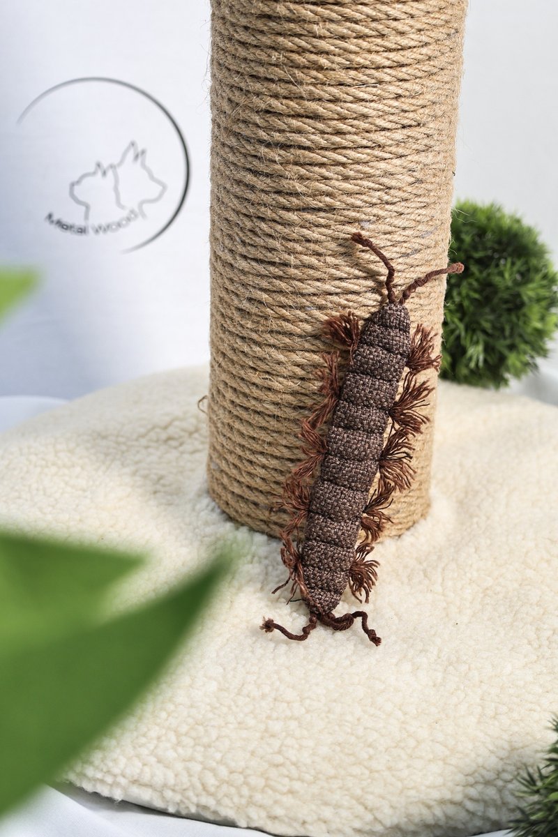 惡趣味逗貓棒 cat teaser  / 蜈蚣Centipede 手作 貓玩具 吊飾 - 貓/狗玩具 - 其他材質 多色