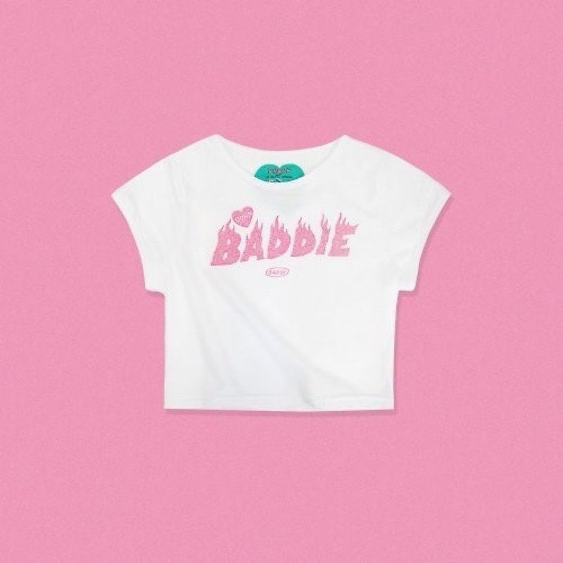 Baddie Crop Top (White) - 女 T 恤 - 其他材質 多色
