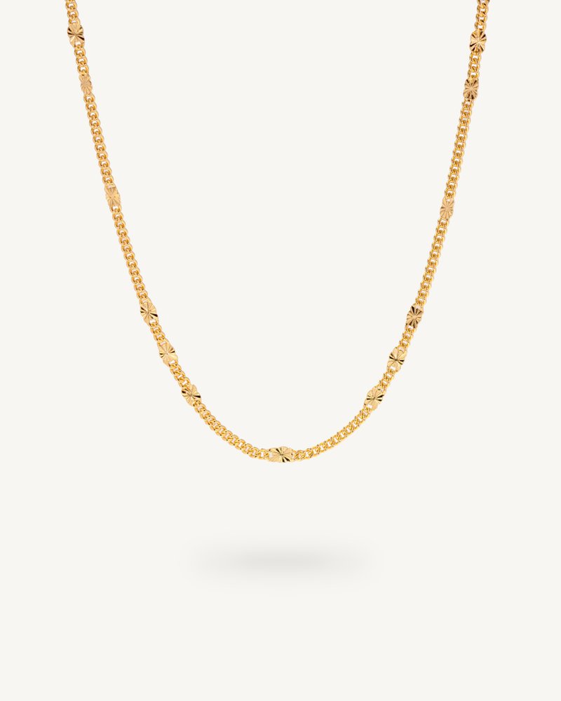 Luce Necklace  │ 微光細古巴項鍊 - 項鍊 - 純銀 金色