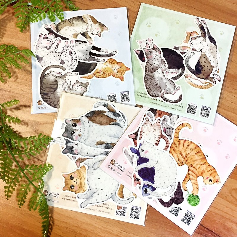 貓咪系列貼紙組合包  | Taipei Zoo 聯名 - 貼紙 - 紙 多色