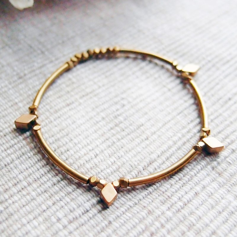 ♦ ViiArt ♦ ♦ shadows customized brass bracelet - Bracelets - Other Metals Gold