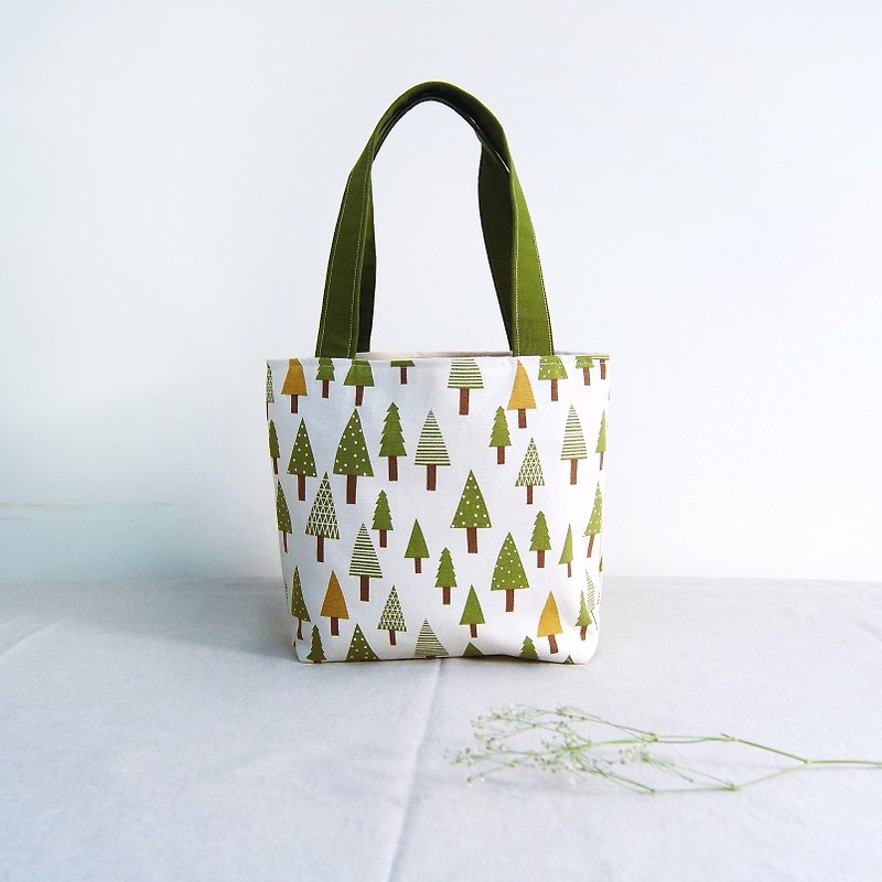 Grocery Wind Forest Bunch Tote Bag (White) - Handbags & Totes - Cotton & Hemp White