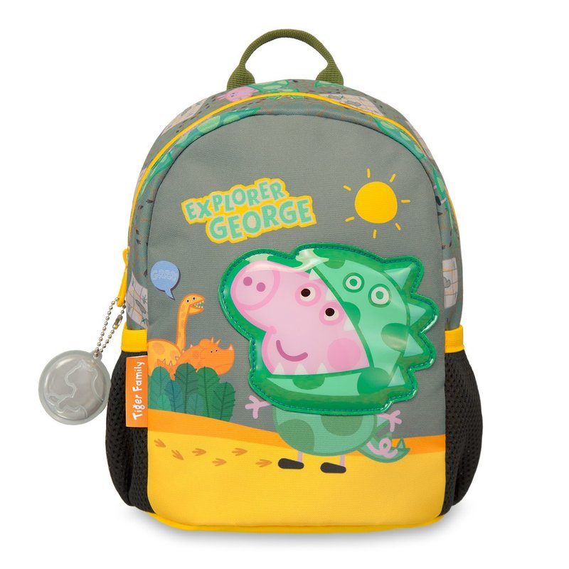 聖誕禮物 粉紅豬小妹聯名 抱抱好朋友3D幼兒背包-恐龍喬治 提盒裝 - 防走失/兒童背包 - 其他材質 綠色